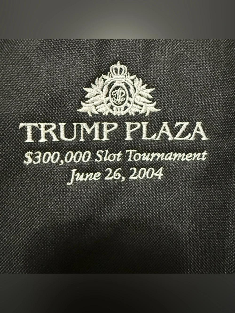 Vintage Trump Plaza Atlantic City Casino Garment Bag Hanging 2004 Memorabilia